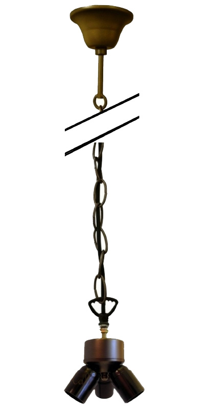 Aufhängung mit Kette und Kabel 130 cm