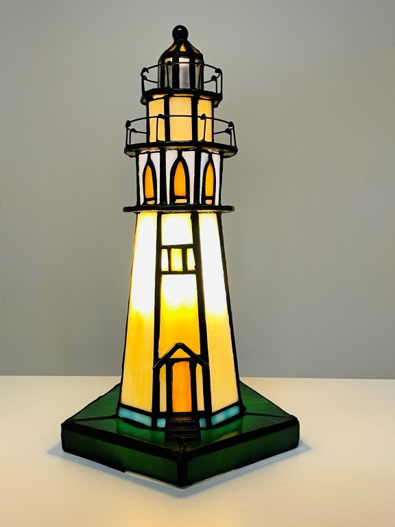 Tiffany Tischlampe Leuchtturm