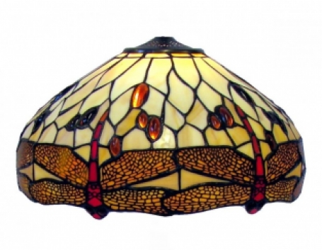 Tiffany Schirm Ø 40cm Beige Dragonfly
