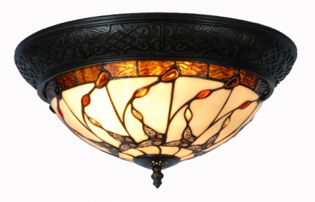 Tiffany Deckenleuchte Butterfly Rand