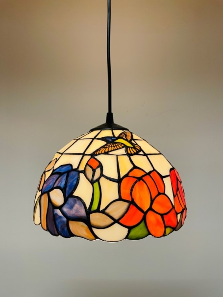 Tiffany Hängelampe 25cm Bologna - Schnur