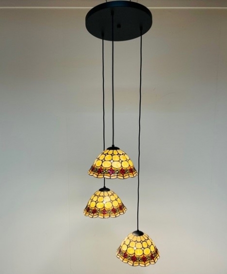 Tiffany Hängelampe Cherry 25 Triple Round