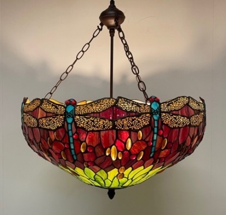 Tiffany Hängelampe Ø60cm Dragonfly 8842