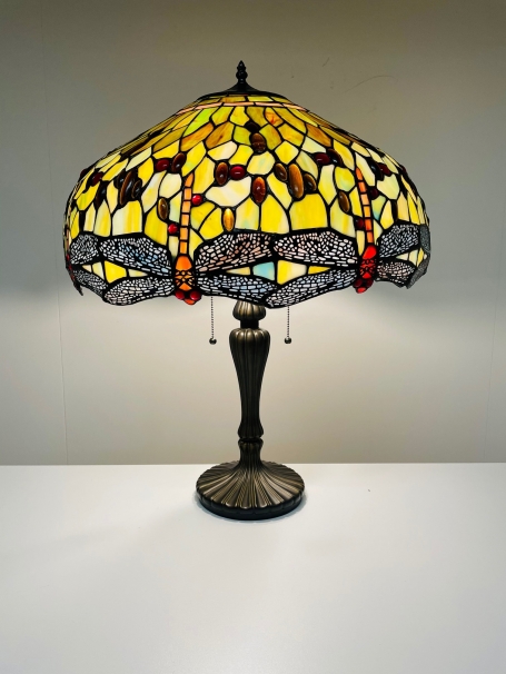 Tiffany Tischlampe Ø 50cm Dragonfly Green / 5813