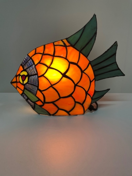 Tiffany Tischlampe Vis Orange