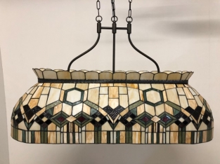 Tiffany Billard-Esstischlampe Geo