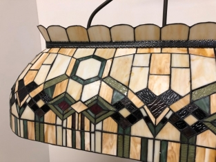 Tiffany Billard-Esstischlampe Geo