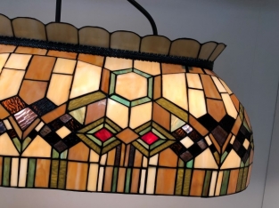 Tiffany Billard-Esstischlampe Geo