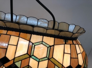 Tiffany Billard-Esstischlampe Geo
