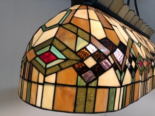 Tiffany Billard-Esstischlampe Geo