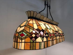 Tiffany Billard-Esstischlampe Geo