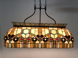 Tiffany Billard-Esstischlampe Geo