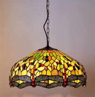 Tiffany Pendelleuchte Dragonfly Green 50/98