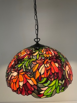 Tiffany Hängelampe Peony 50/98 3 Fassungen