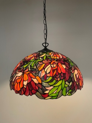Tiffany Hängelampe Peony 50/98 3 Fassungen