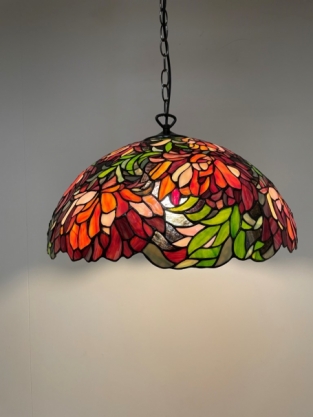 Tiffany Hängelampe Peony 50/98 3 Fassungen
