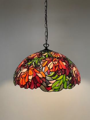 Tiffany Hängelampe Peony 50/98 3 Fassungen