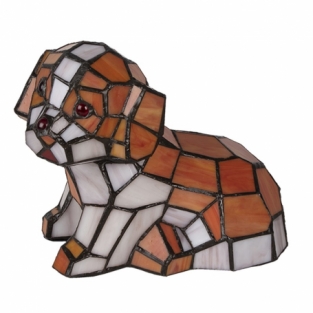 Tiffany Tischlampe Hund