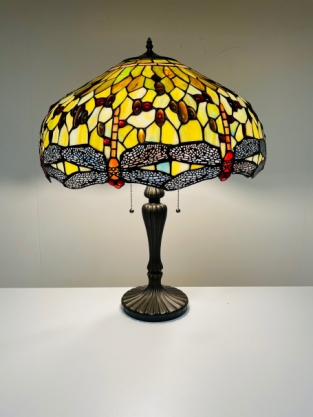 Tiffany Tischlampe Ø 50cm Dragonfly Green / 5813
