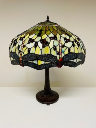 Tiffany Tischlampe Ø 50cm Dragonfly Green P1