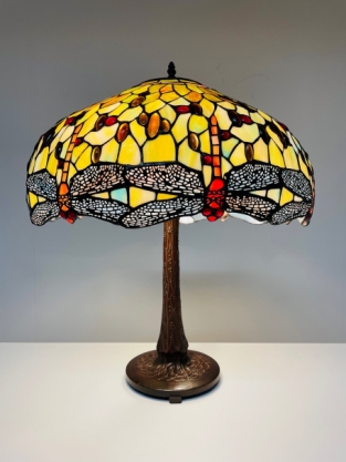 Tiffany Tischlampe Ø 50cm Dragonfly Green P1